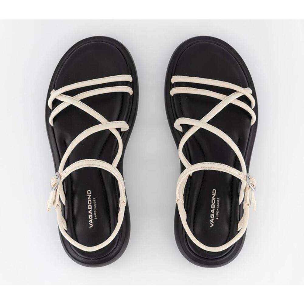 Vagabond Shoemakers Blenda Strappy Sandals Ivory Off-White Spring Summer Casual - Picture 3 of 13